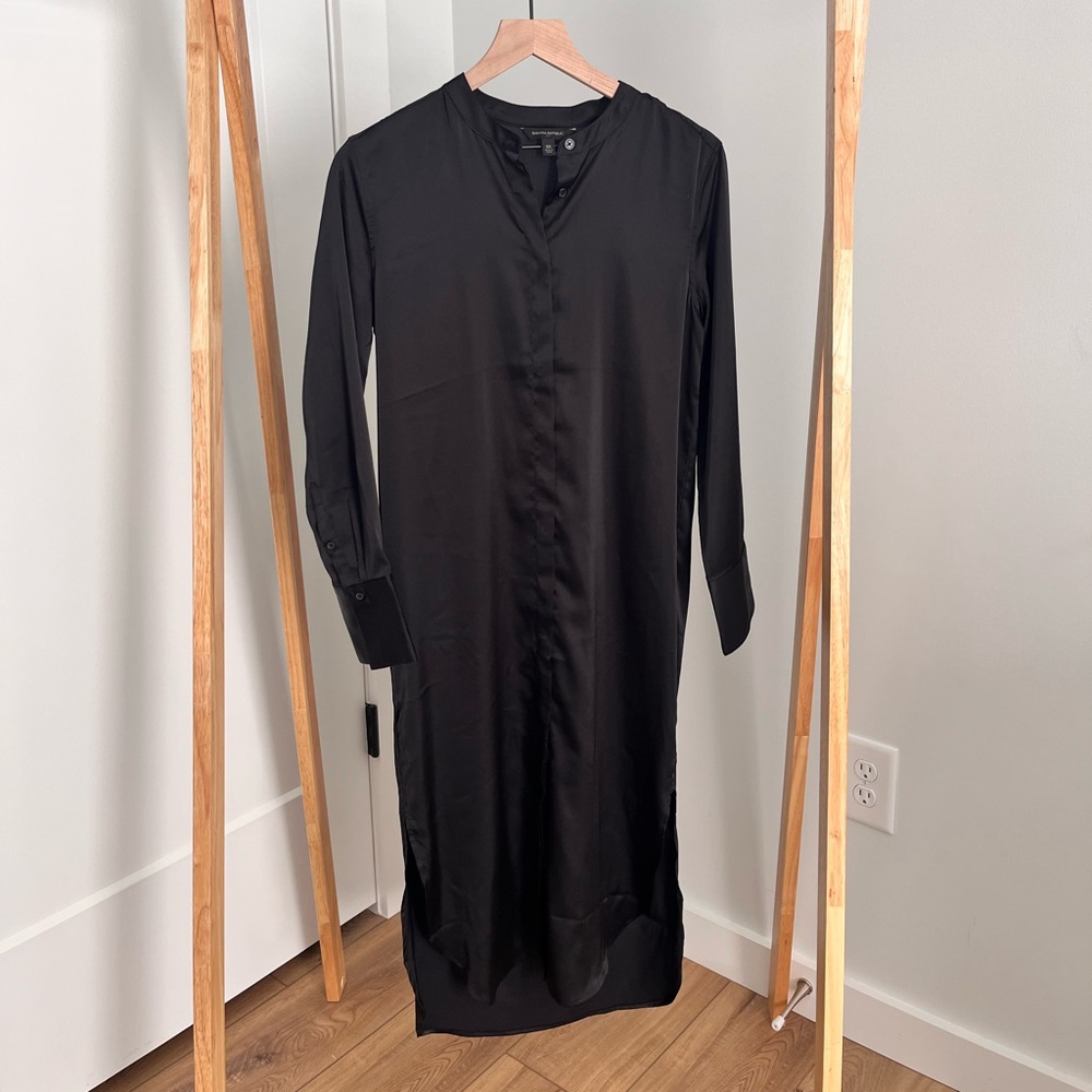 Banana Republic Black Button-Up Dress